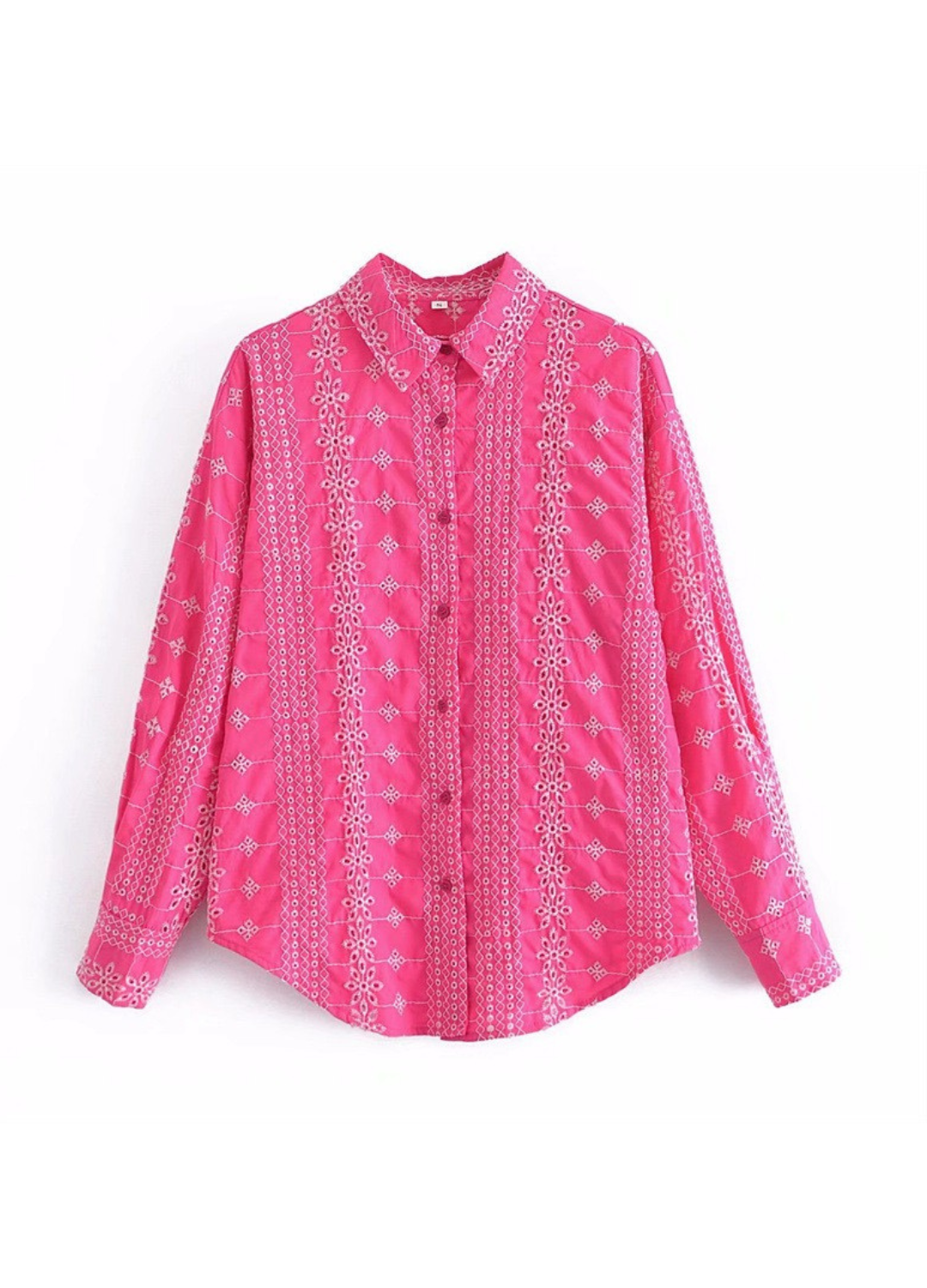 PINK EMBROIDERED COTTON SHIRT