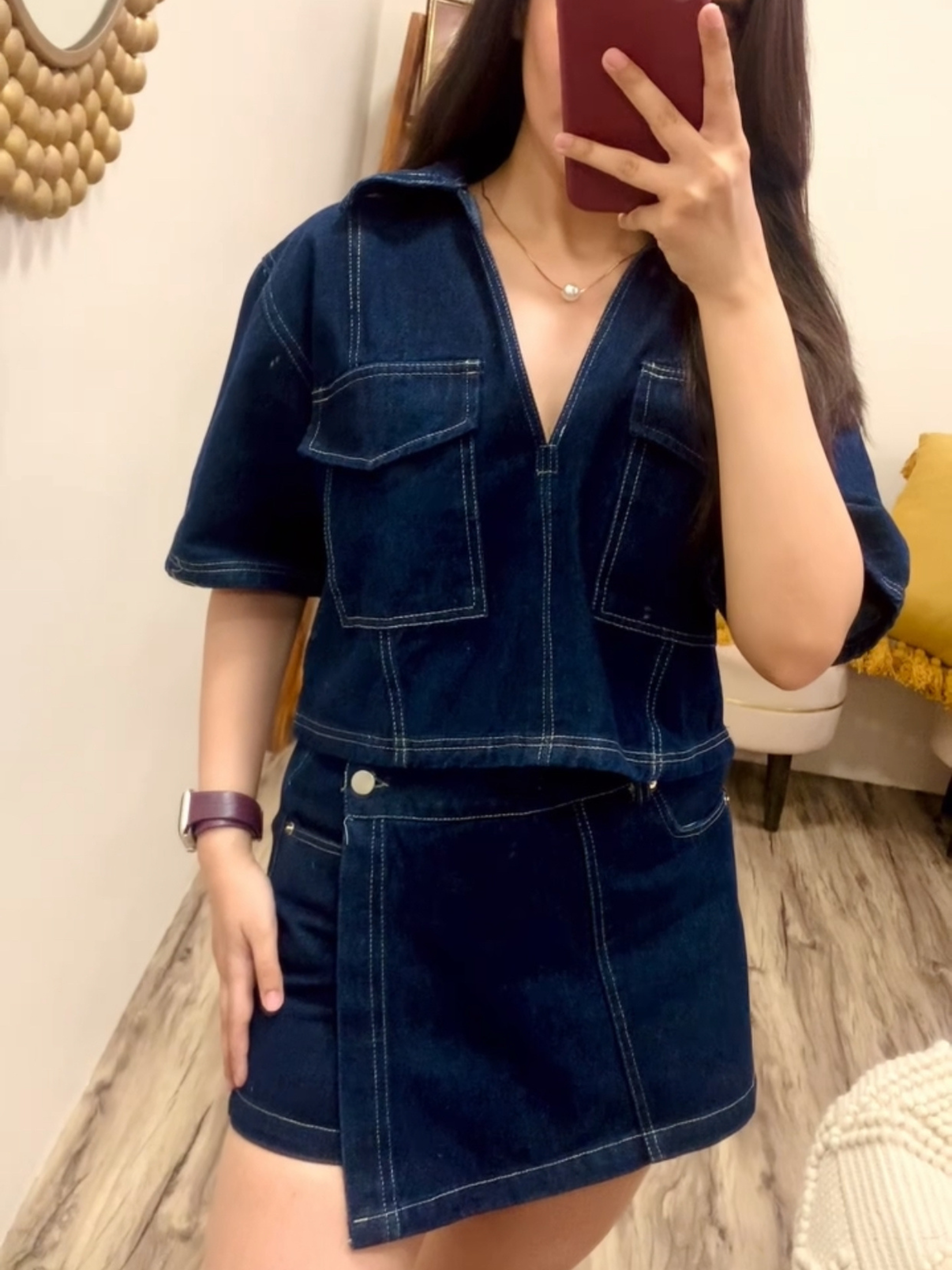 DENIM SKORT CO-ORD