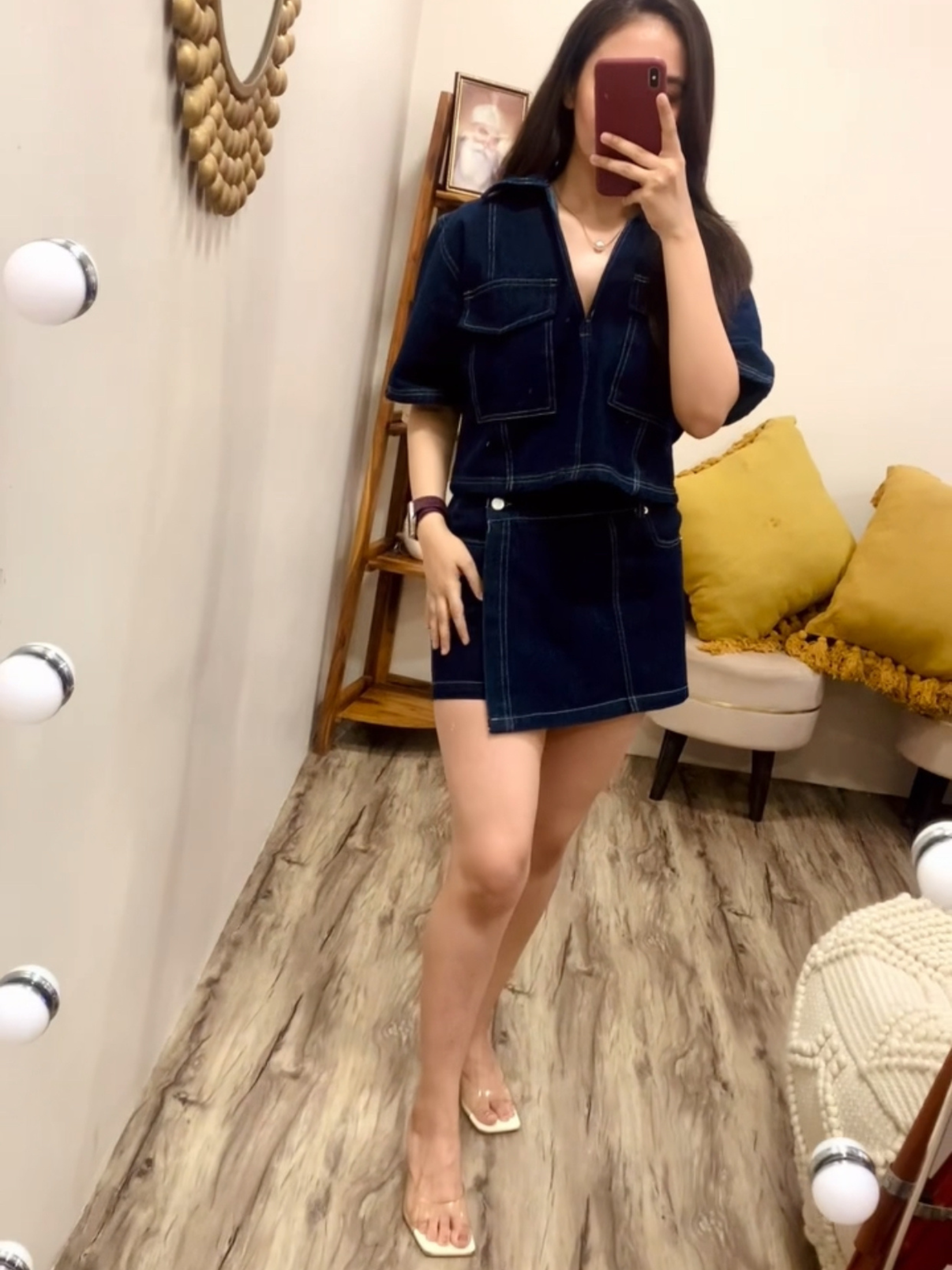 DENIM SKORT CO-ORD