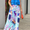 FASHION HALTER NECK RUFFLES VEST PRINT WIDE-LEG TROUSERS FASHION