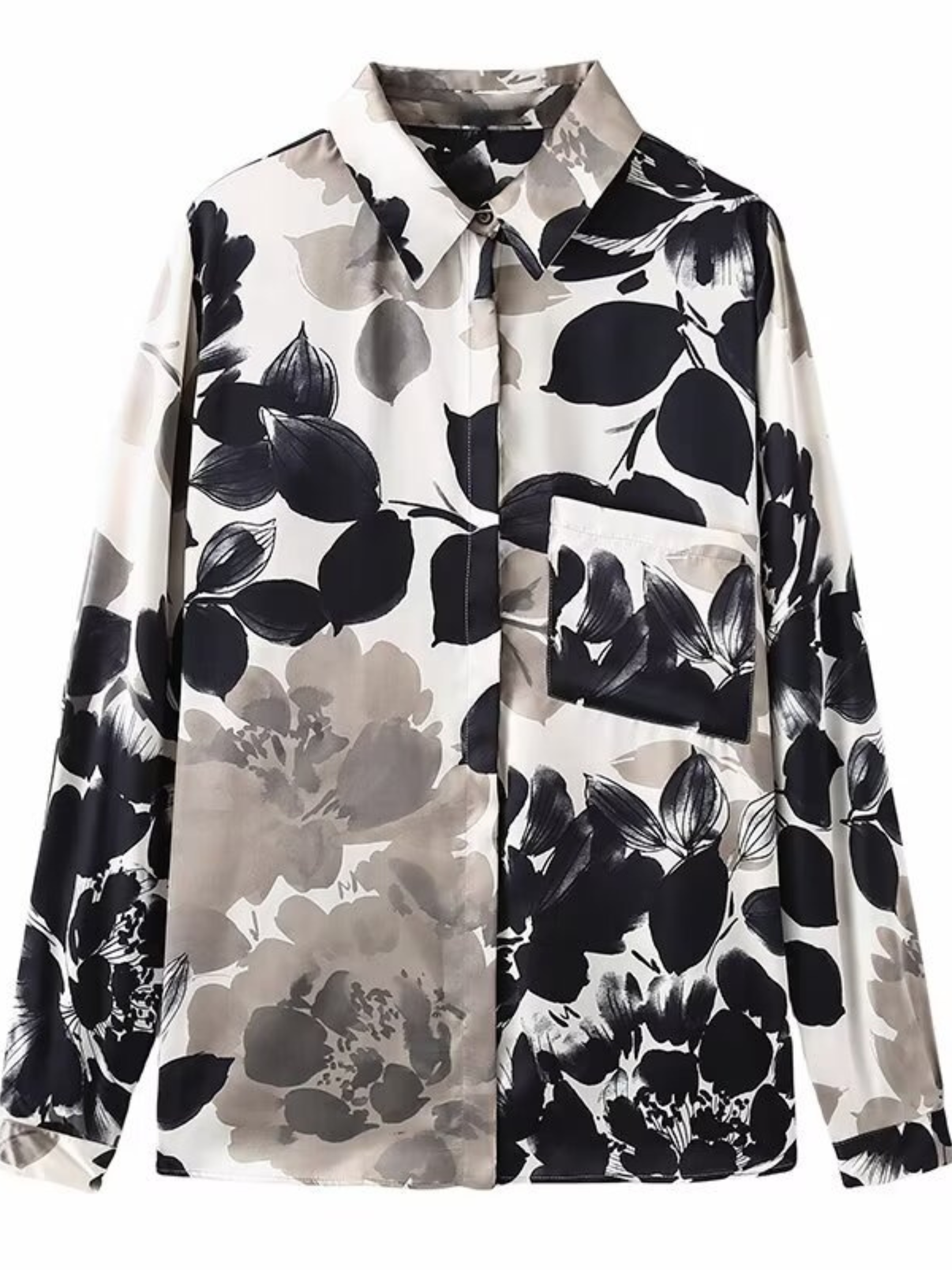 PRINTED SATIN SHIRT