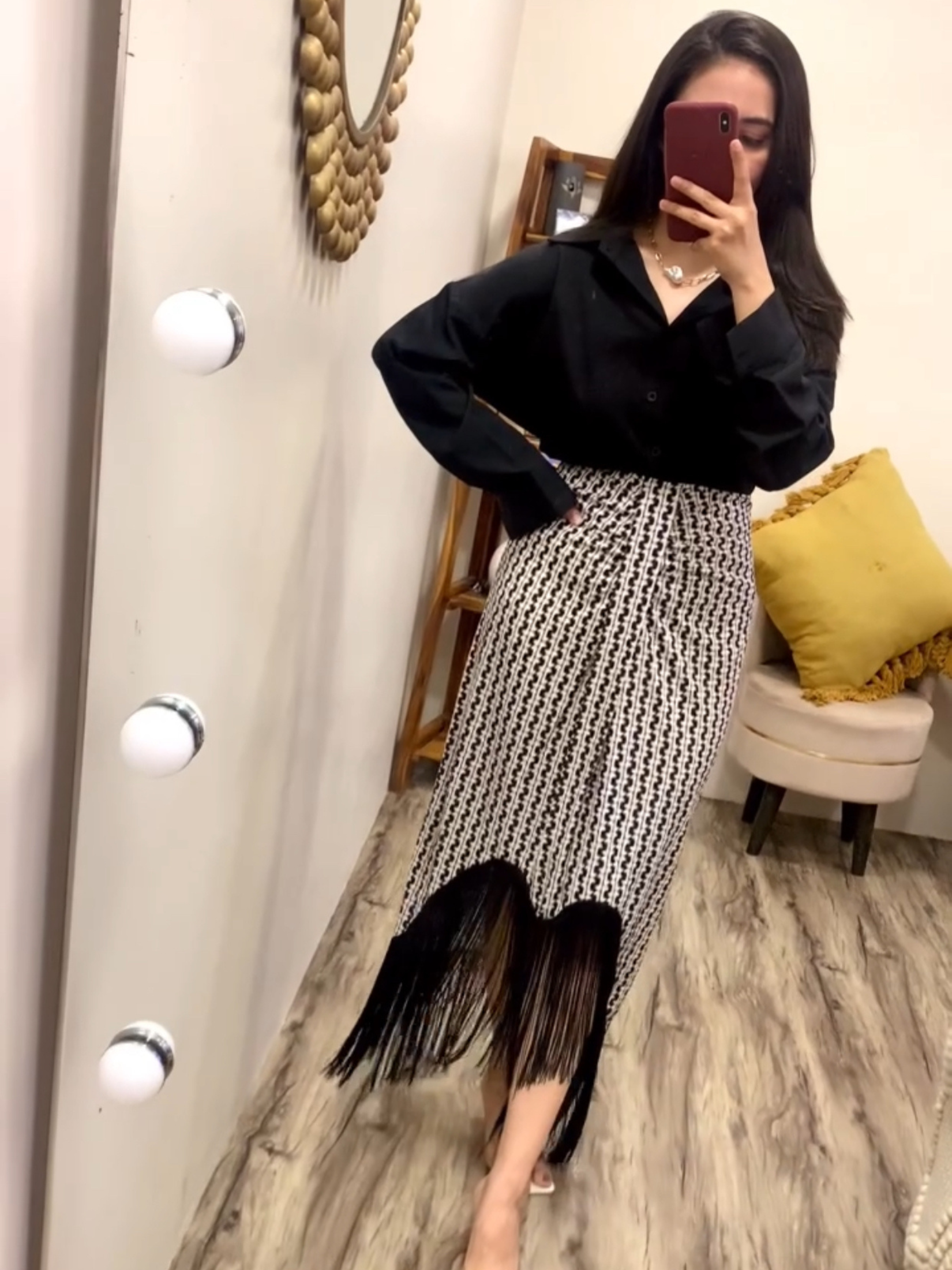 MONOCHROME TASSEL CO-ORD